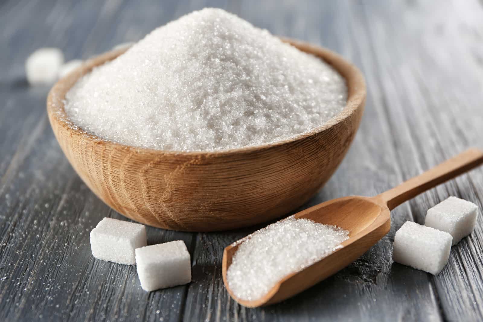 fine sugar in a bowl