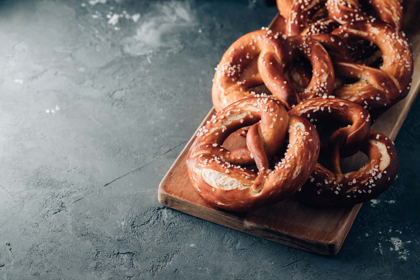 freshly baked pretzels