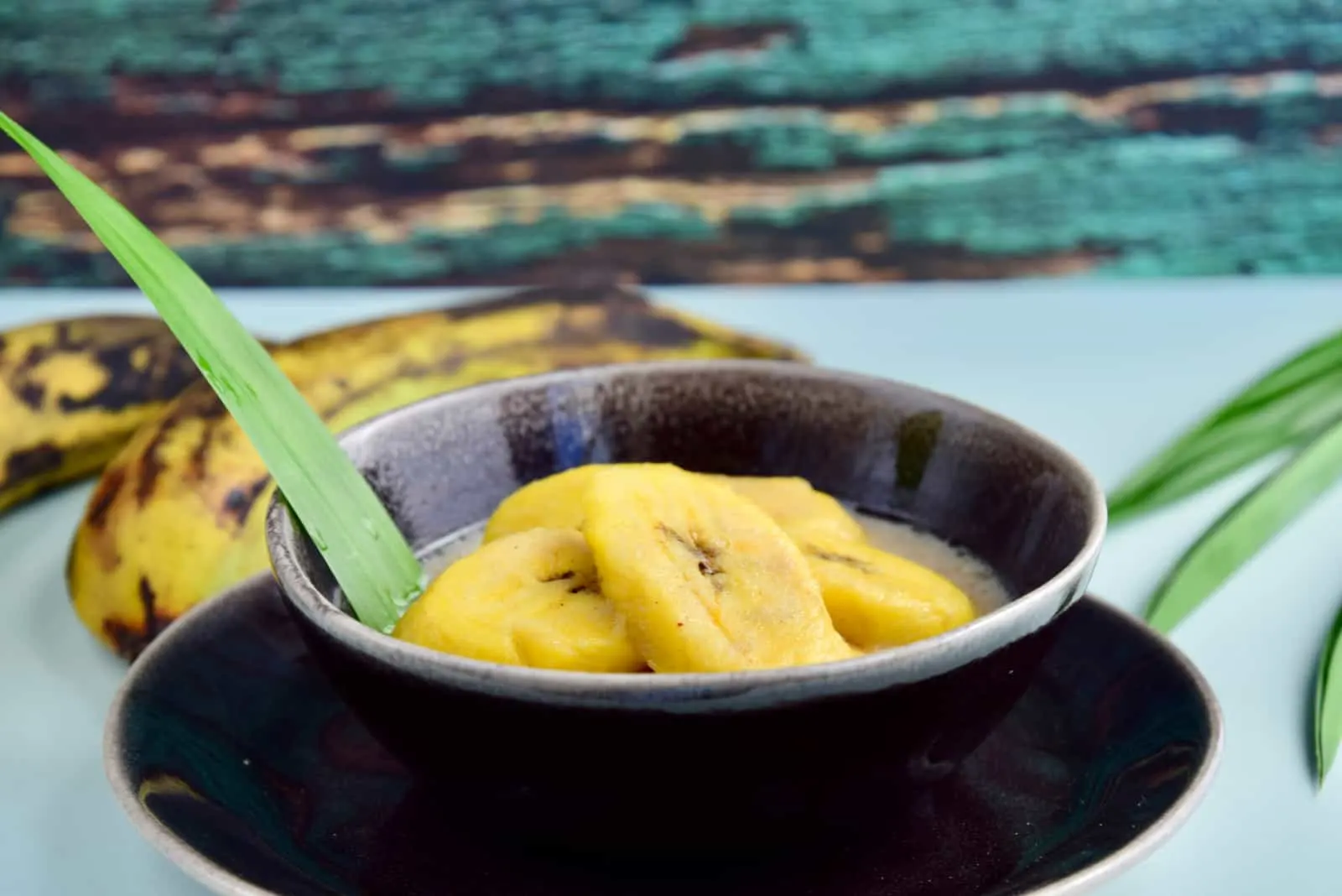 cooked yellow plantains in a bowl