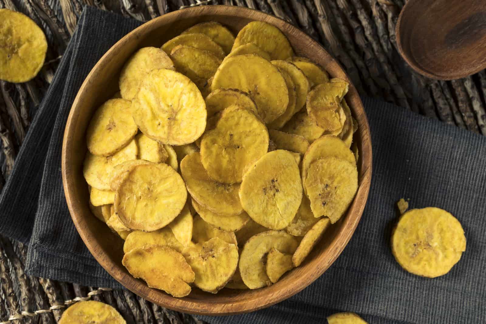 dried plantain in a bowl