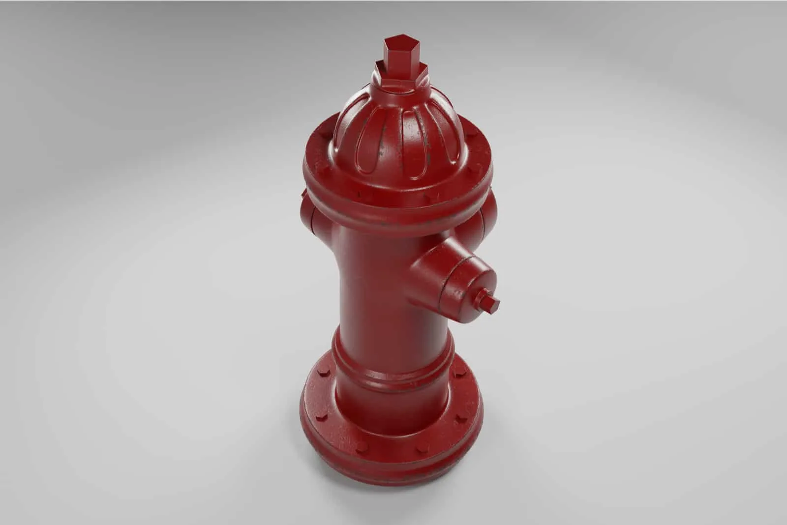 isolated red fire hydrant