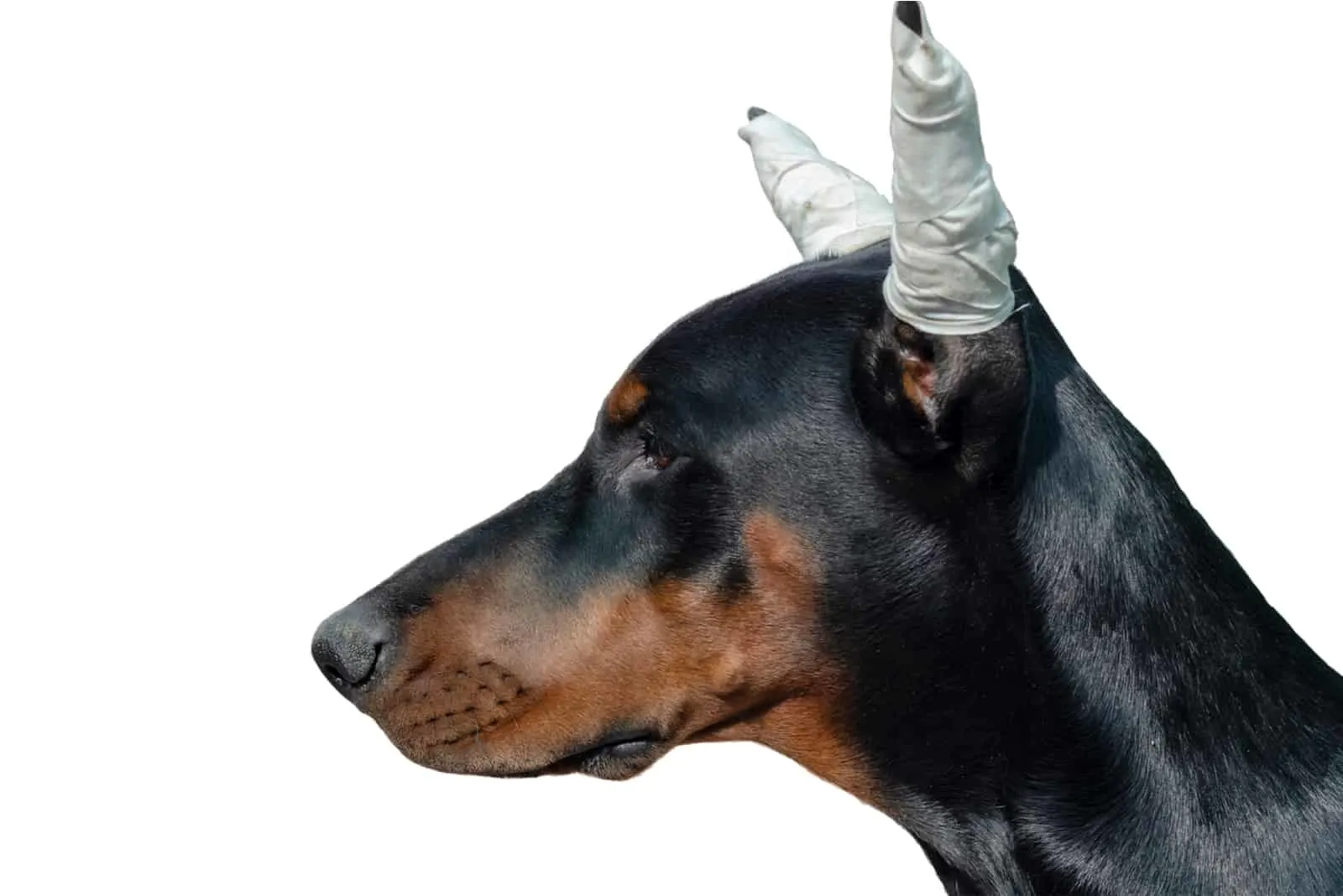 doberman with cropped ears