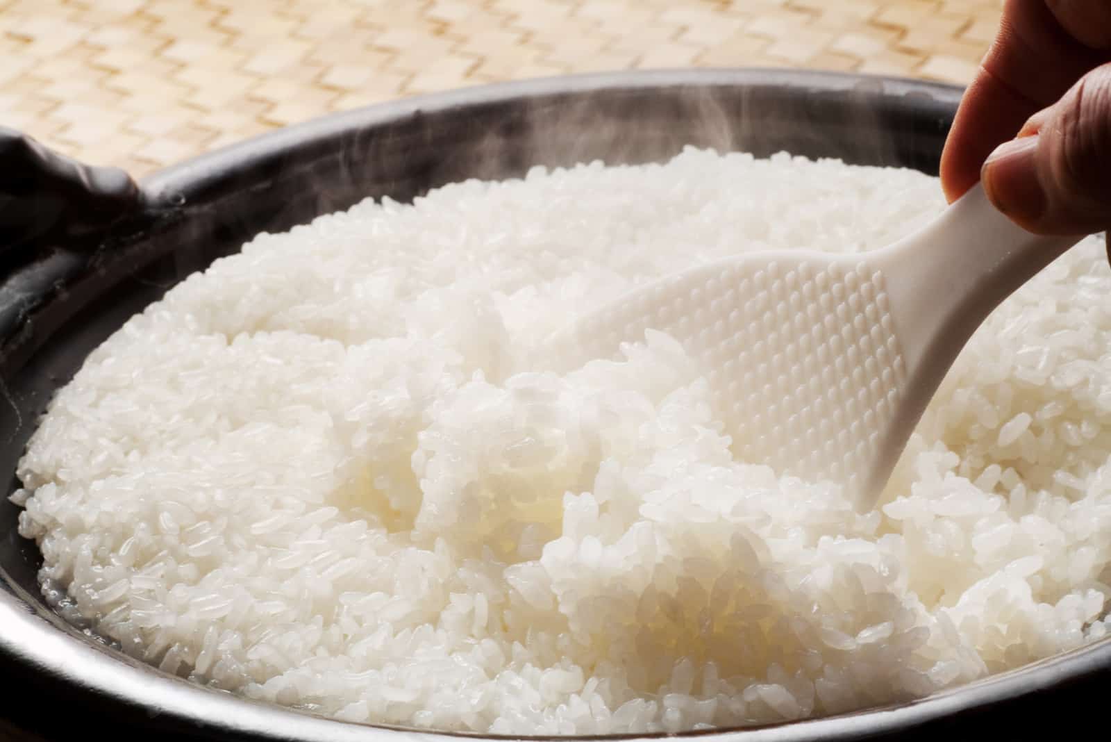 hot white rice