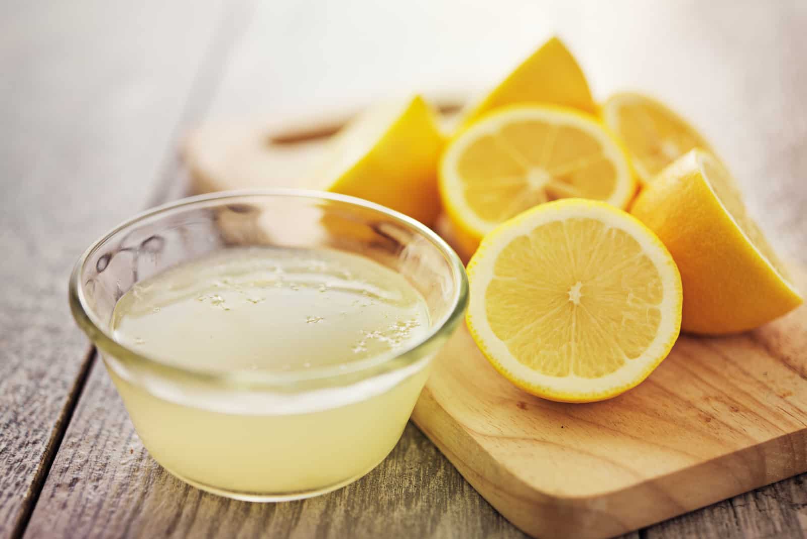 Lemon Juice in a bowl on the table