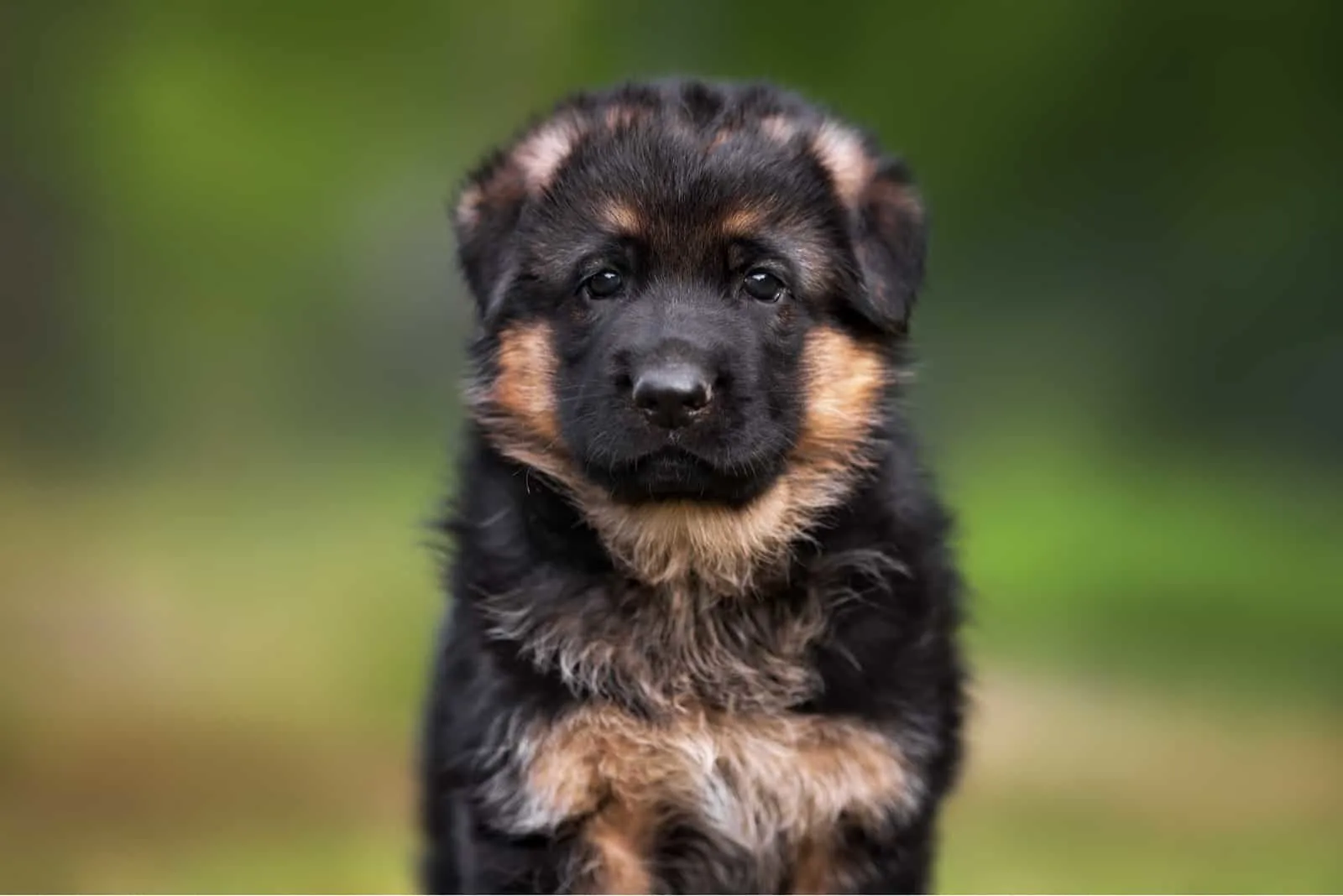 cute german shepherd puppy posing outdoor