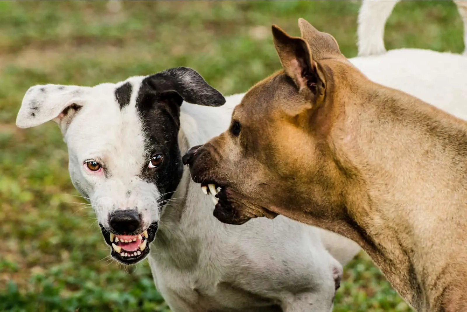 Aggressive Dog barking at dog