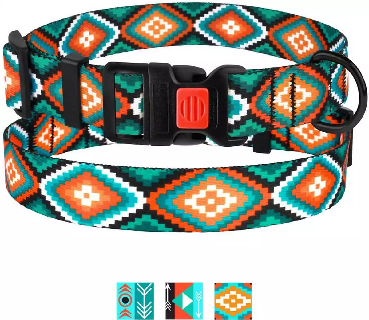 CollarDirect Tribal Aztec Nylon Dog Collar