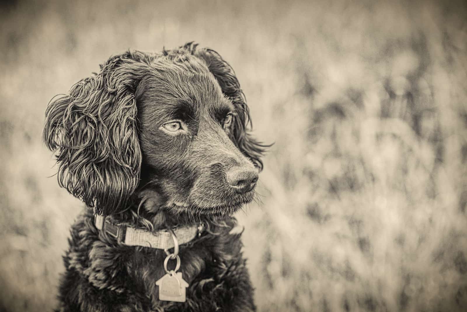 portrait of a lovely Boykin Spaniel