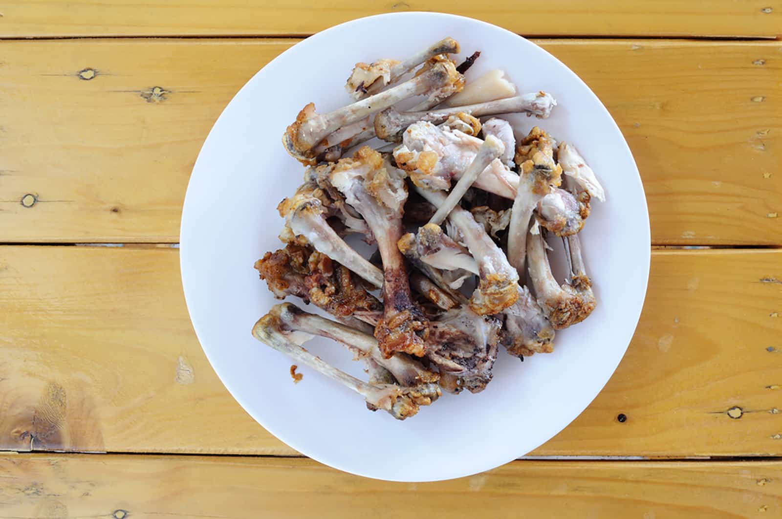 cooked bones in a plate