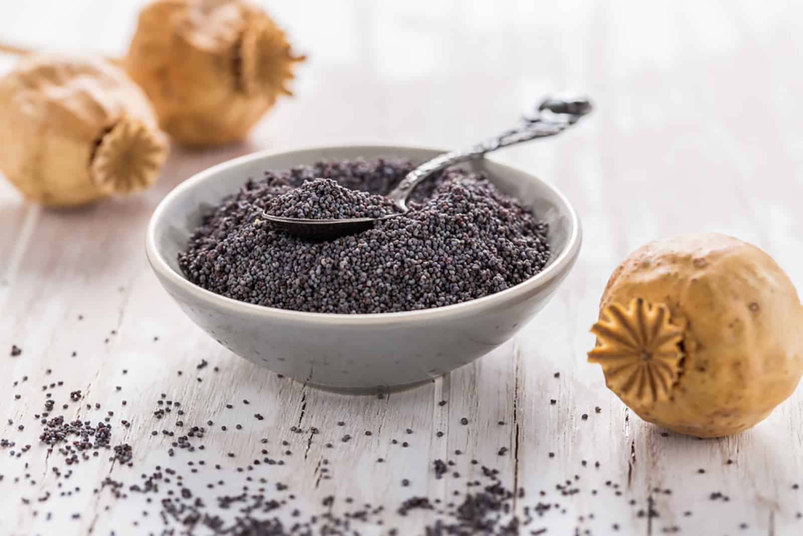 poppy seeds in a bowl