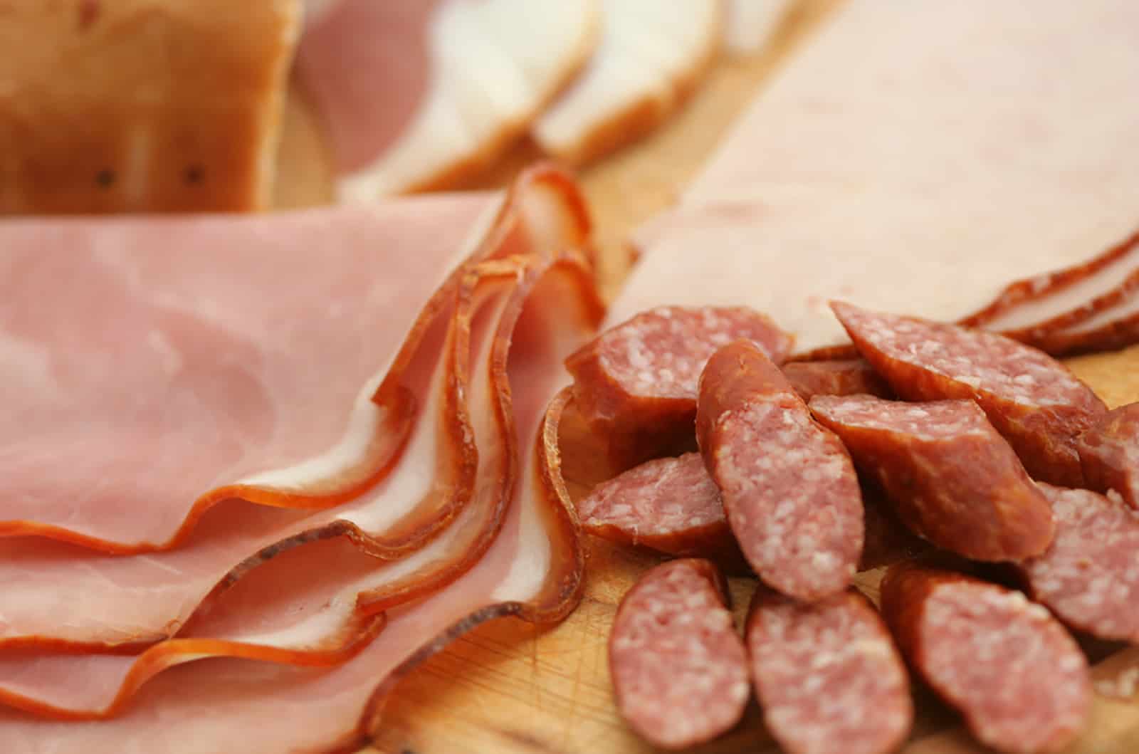processed meat products on the table