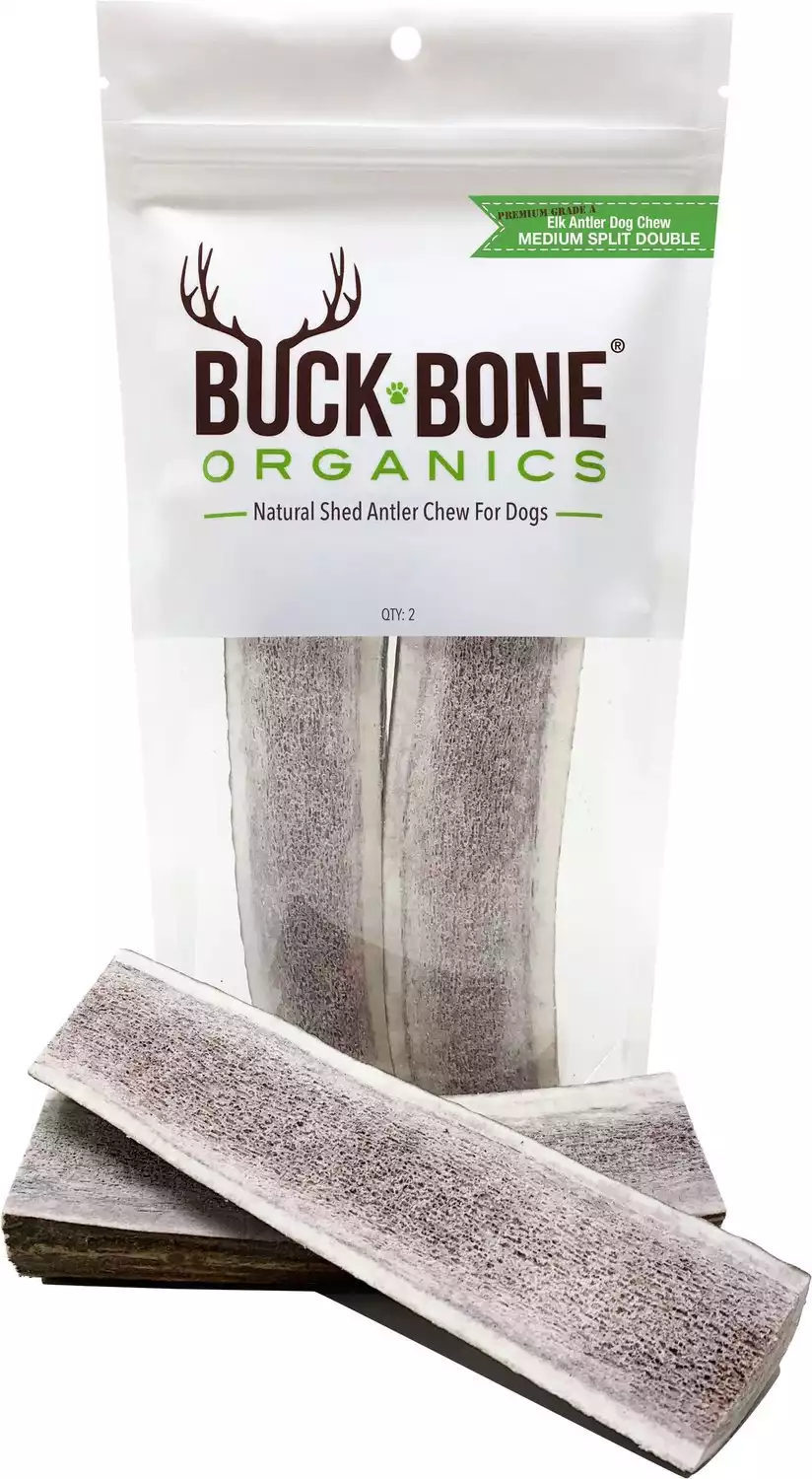 Buck Bone Organics Split Elk Antler Dog Treats