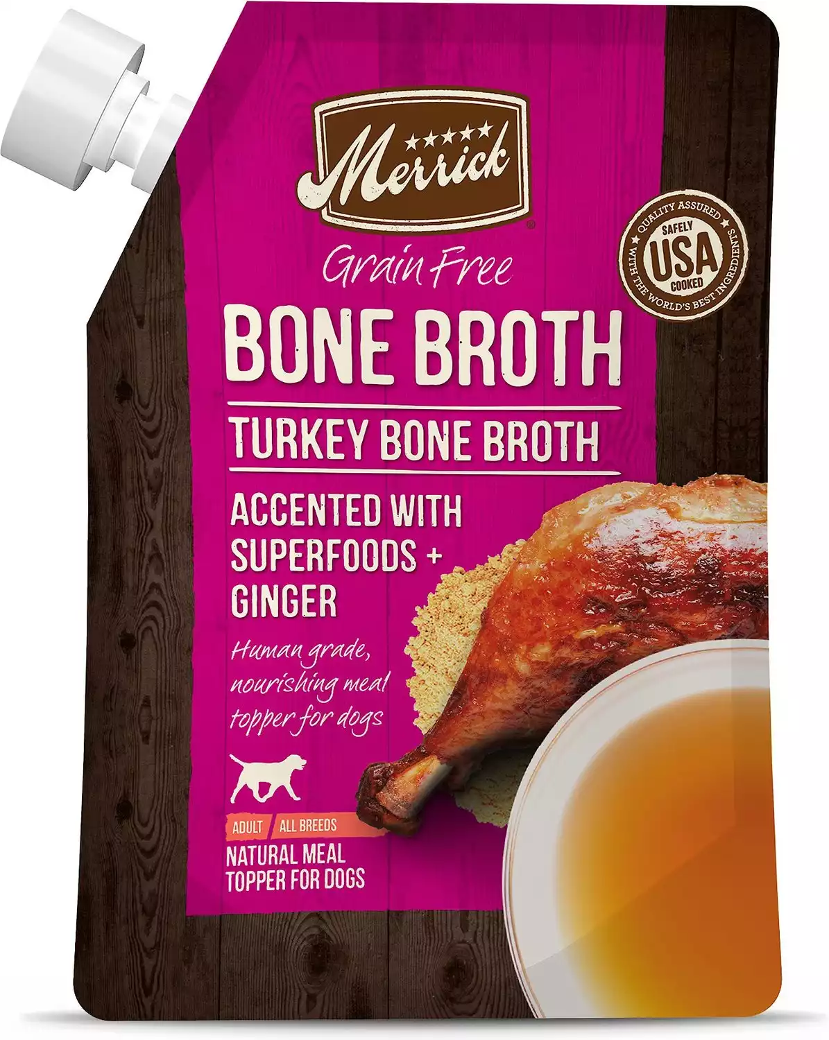 Merrick Turkey Bone Broth Grain