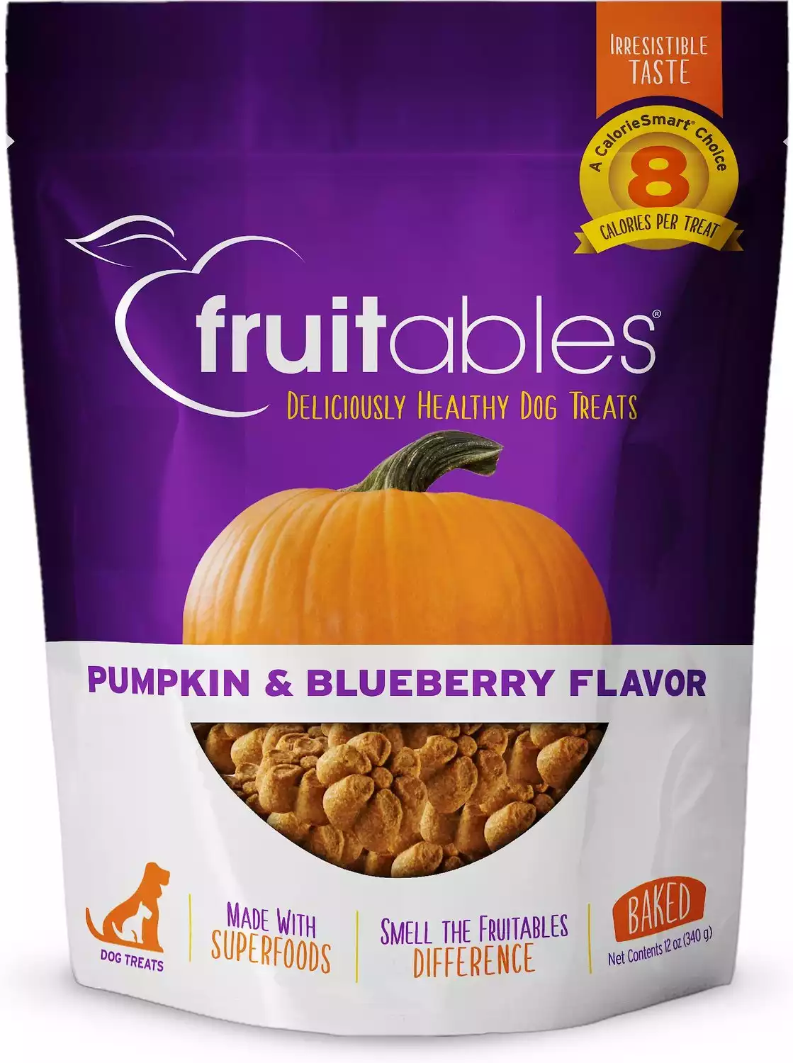 Fruitables Pumpkin & Blueberry Flavor Crunchy Dog Treats