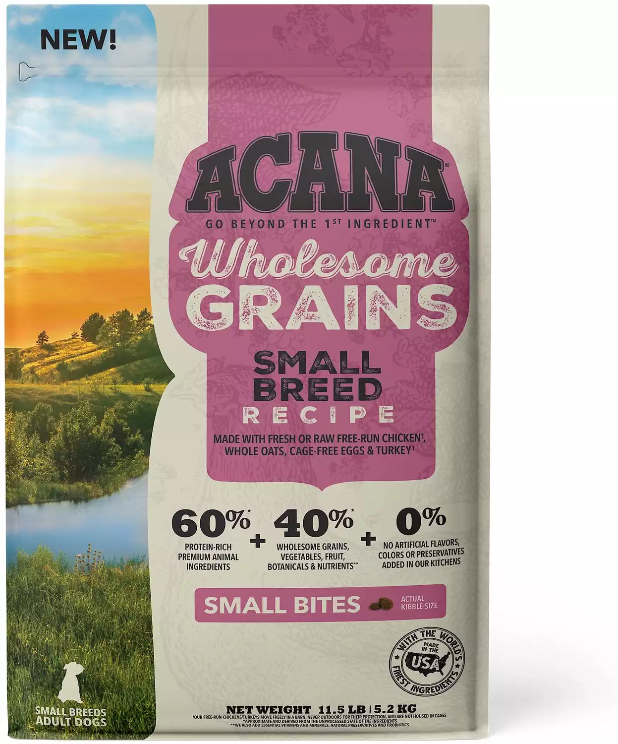ACANA Wholesome Grains Small Breed Recipe Gluten-Free Dry Dog Food