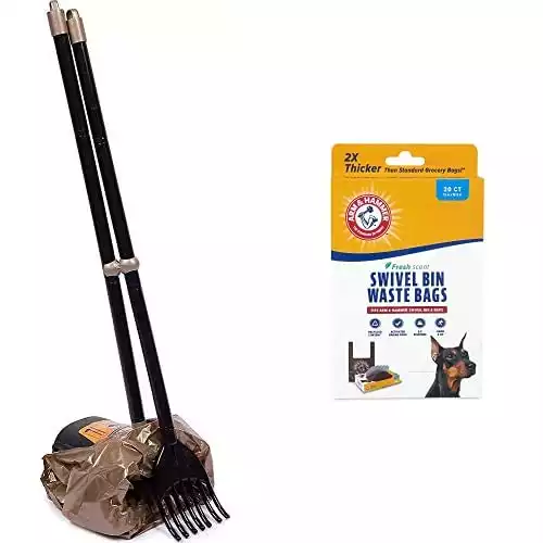 Arm & Hammer Swivel Bin And Rake Pooper Scooper