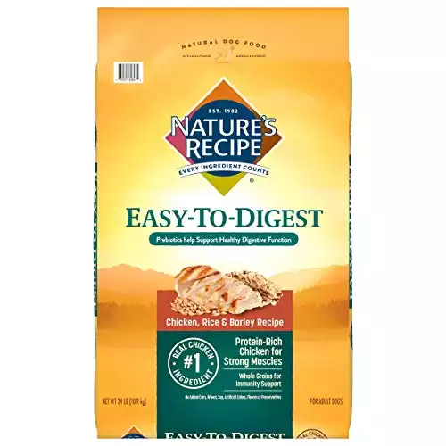Nature’s Recipe Easy to Digest Dry Dog Food, Chicken, Rice & Barley Recipe