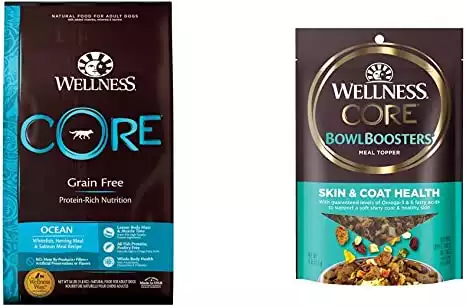 Wellness CORE Natural Grain Free Dry Dog Food + Wellness CORE Bowl Booster Meal Topper
