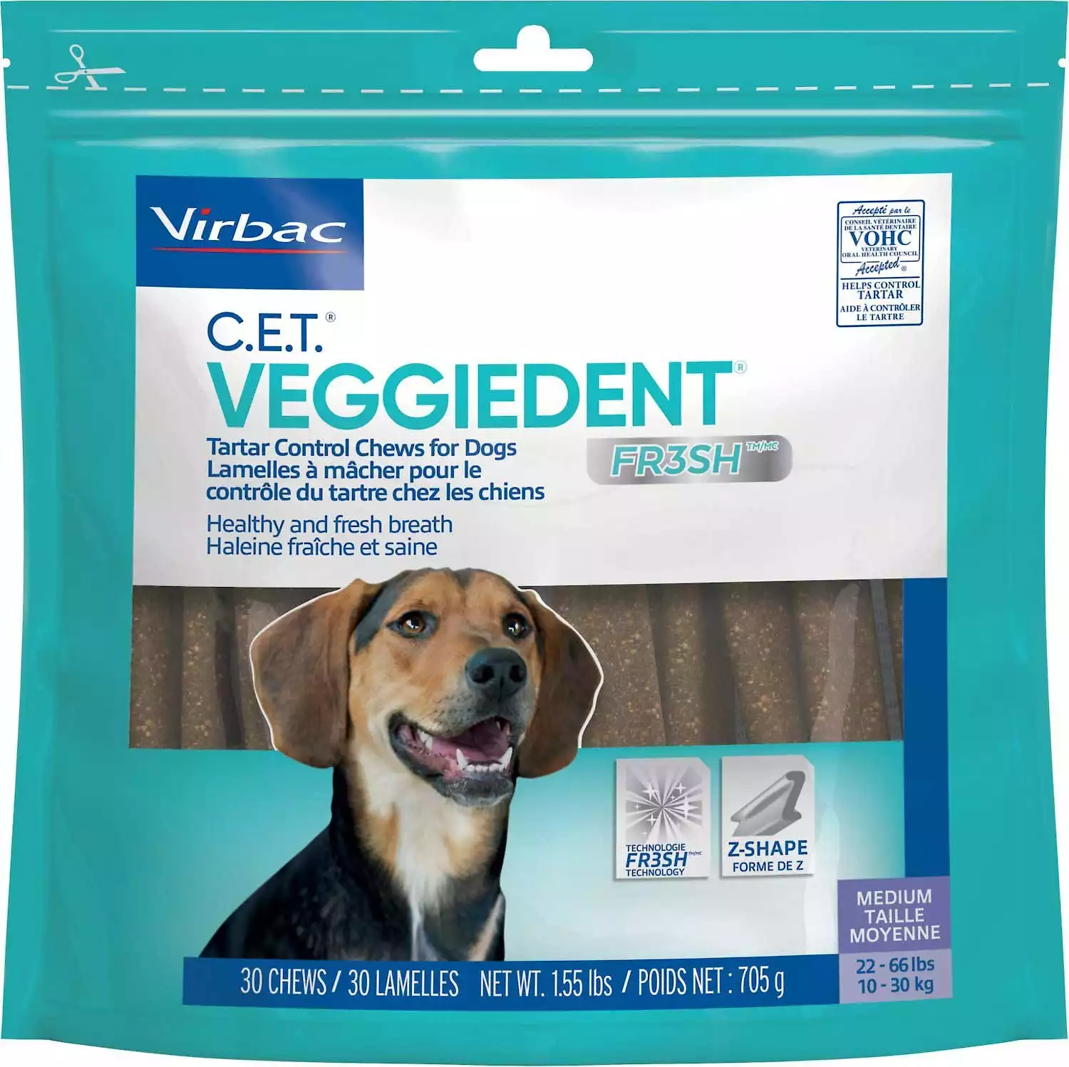 Virbac C.E.T. VeggieDent Fr3sh Dental Chews