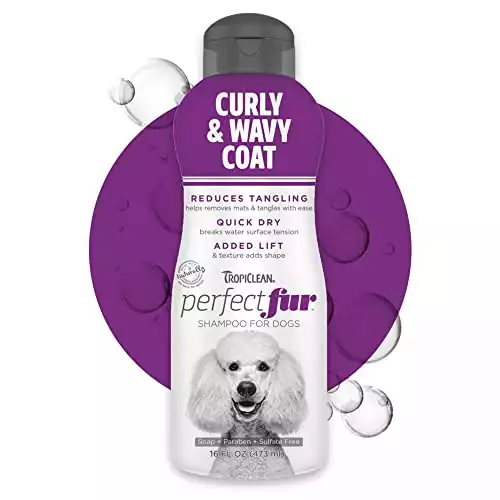 TropiClean PerfectFur Curly & Wavy Coat Shampoo for Dogs