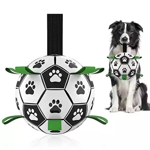 Dog Toys Soccer Ball With Grab Tabs