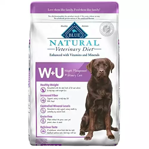 Blue Buffalo Natural Veterinary Diet W+U Weight Management + Urinary Care Dry Dog Food