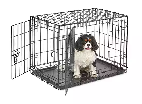 MidWest Homes for Pets Newly Enhanced Single & Double Door New World Dog Crate