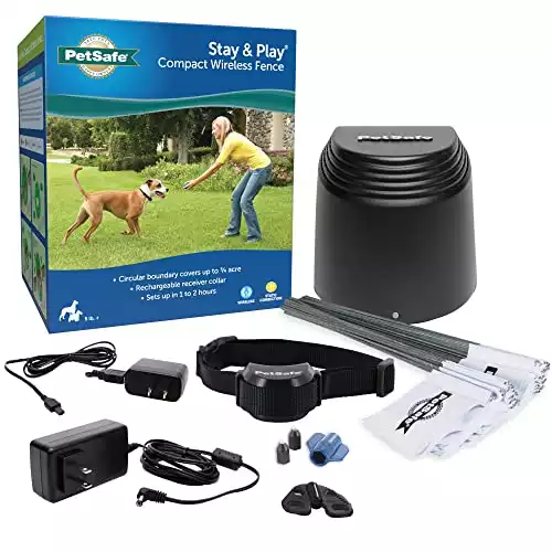 PetSafe Stay & Play Compact Wireless Pet Fence for Dogs & Cats