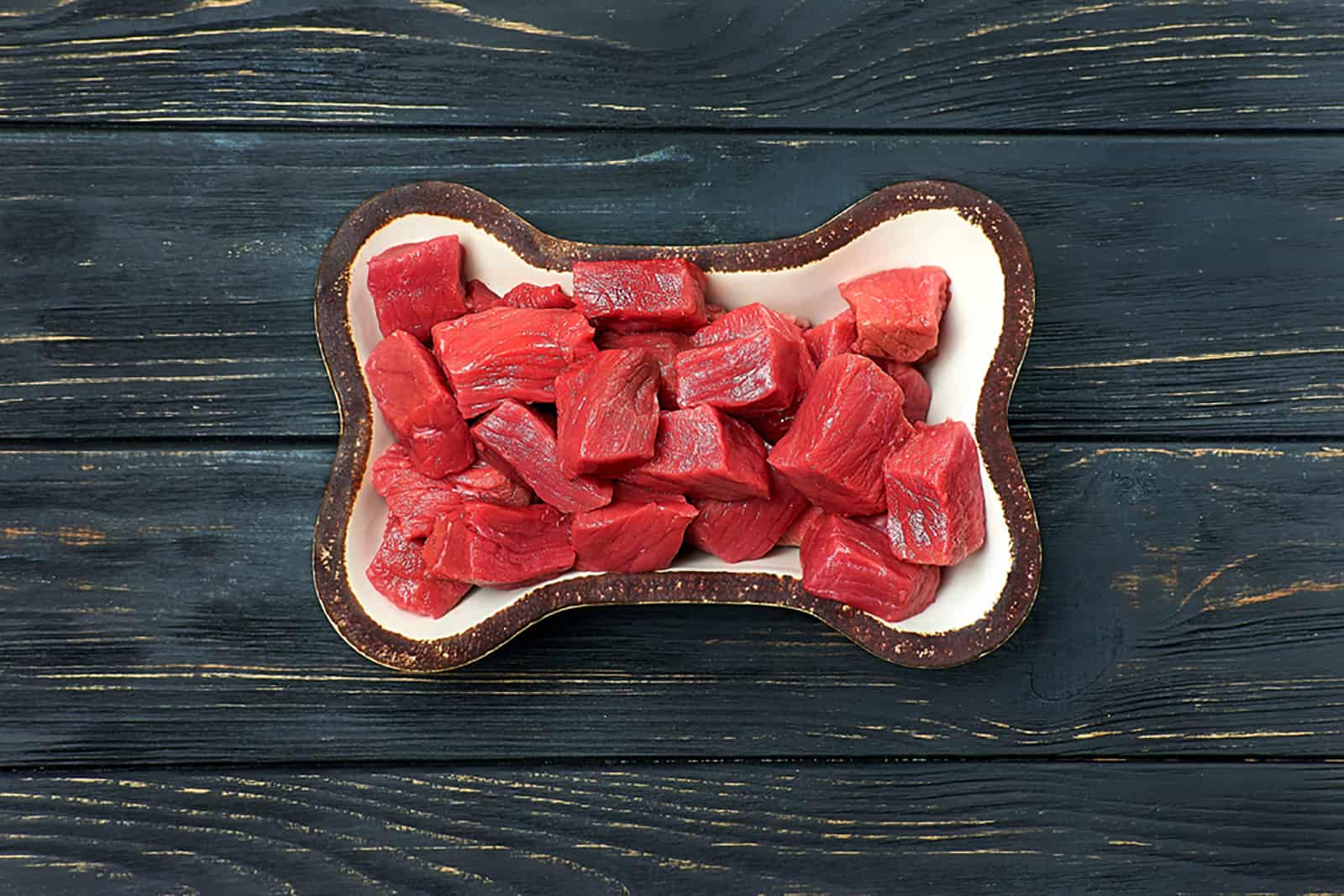 raw beef meat in a bowl