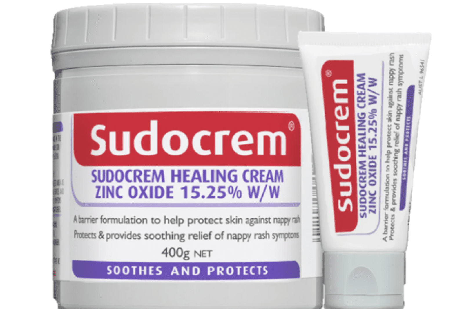 two packages of Sudocrem cream