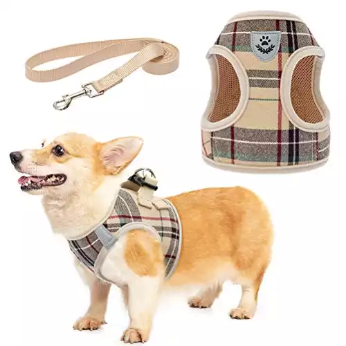 KOOLTAIL Soft Mesh Plaid Puppy Harness