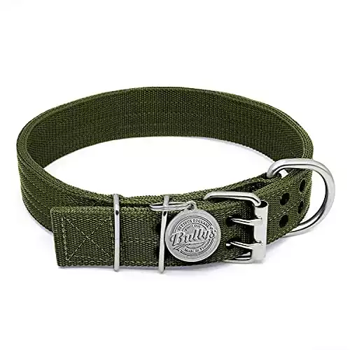 Bully’s Heavy Duty Nylon Dog Collar For Large Dogs