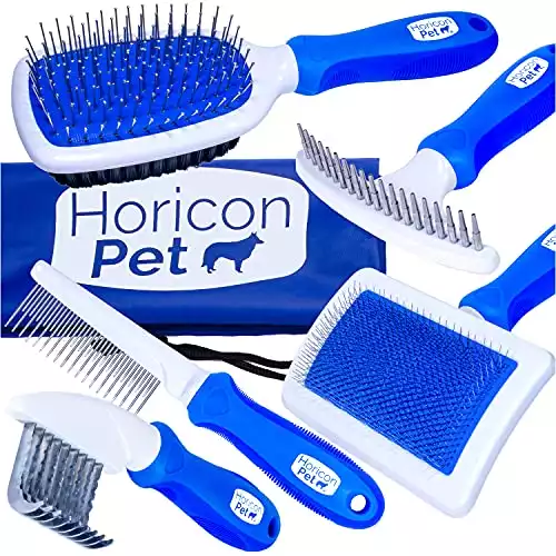 Horicon Pet 6-in-1 Dog Brush Set
