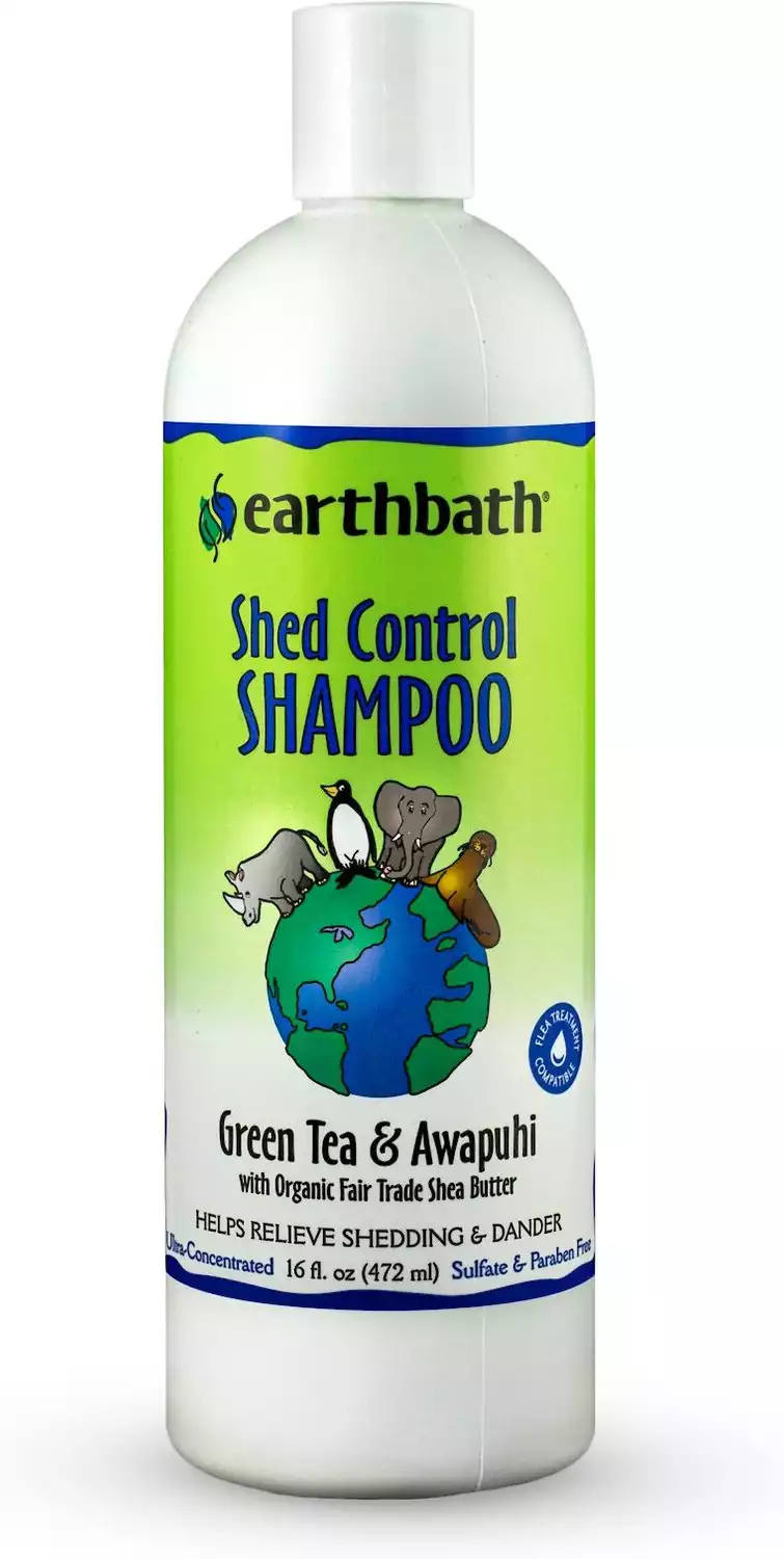 Earthbath Shed Control Green Tea & Awapuhi Dog Shampoo