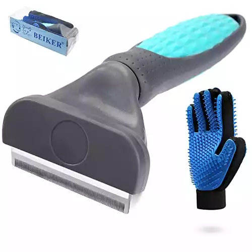 Beiker Brush Kit: Deshedding Tool With A Grooming Glove