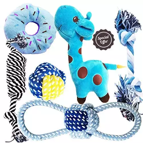 BUIBIIU Chew Toys; Dog Teething Toys; Squeaky Toys