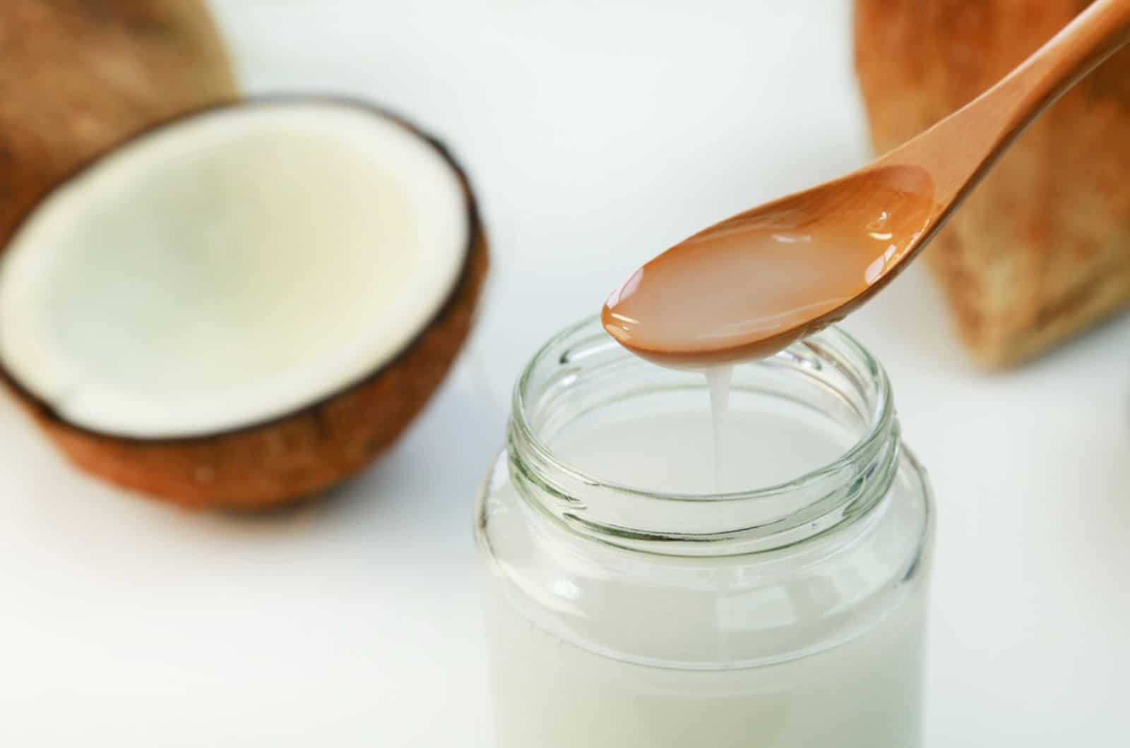 coconut oil in a jar