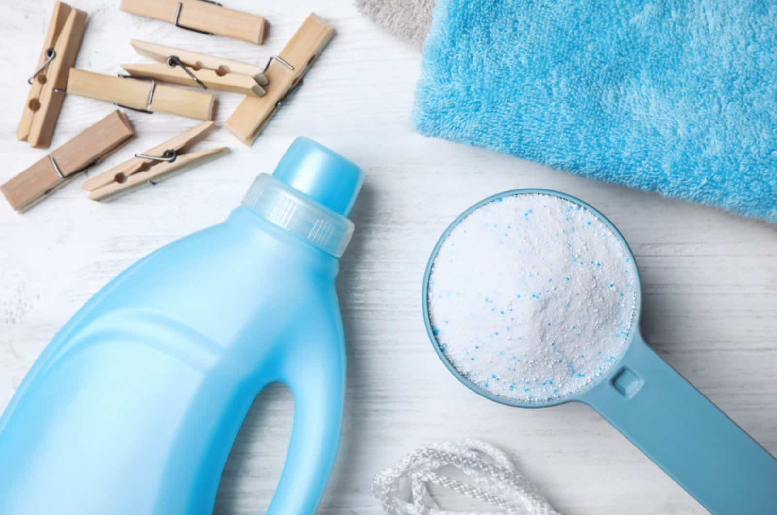 laundry detergents on the table