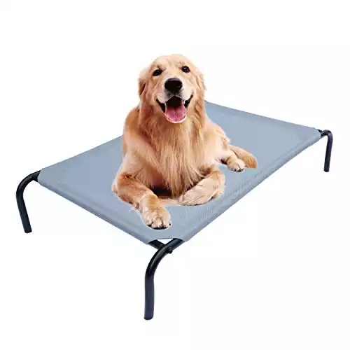 PHYEX Heavy Duty Steel-Framed Portable Elevated Pet Bed