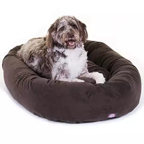 Majestic Suede Bagel Dog Bed