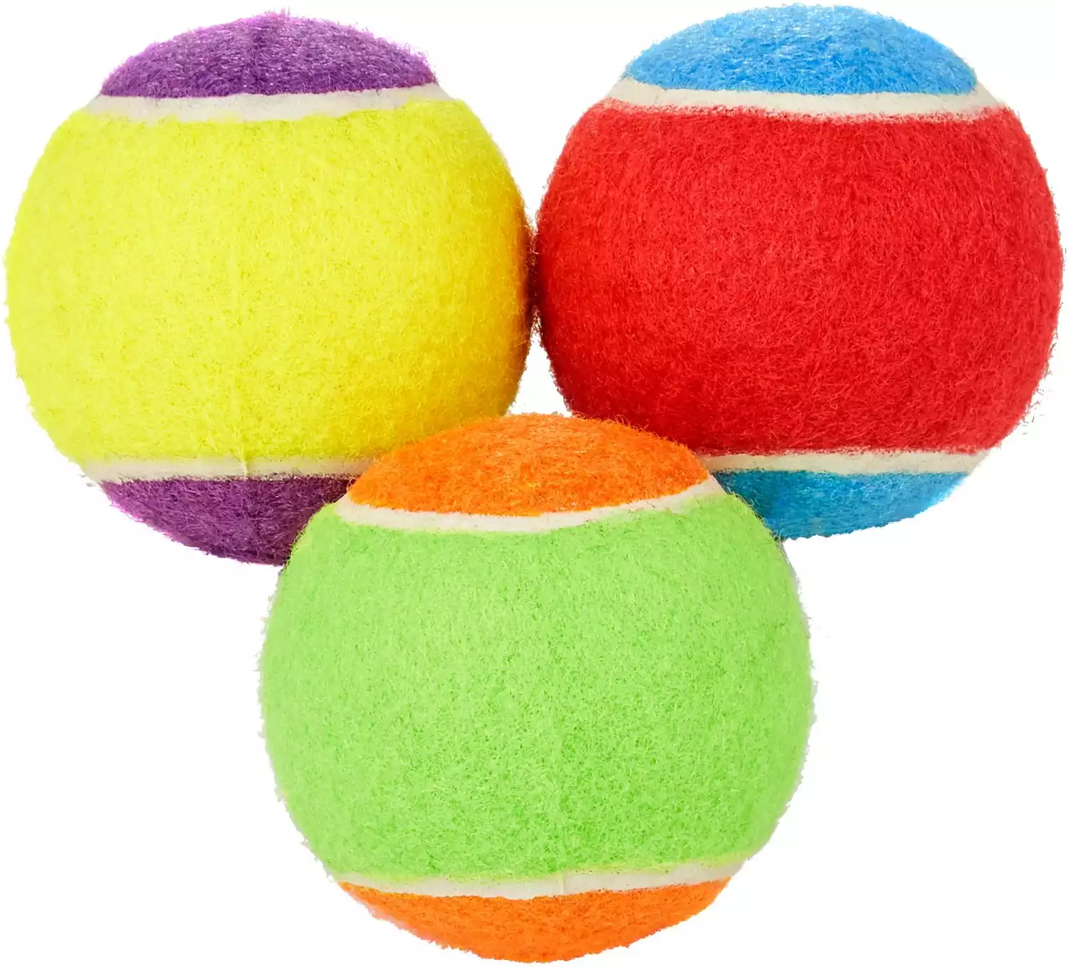 Frisco Fetch Squeaking Colorful Tennis Ball Dog Toy