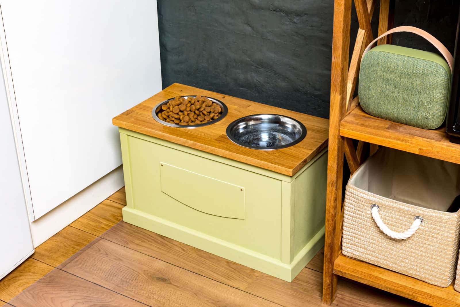 Handmade dog dining table