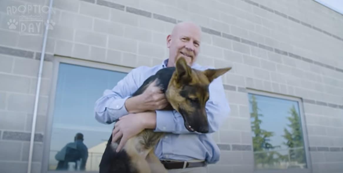 Roo's owner holding Roo