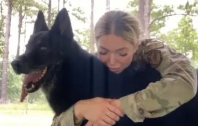 Sidney with Zeusz when it was time to say goodbye