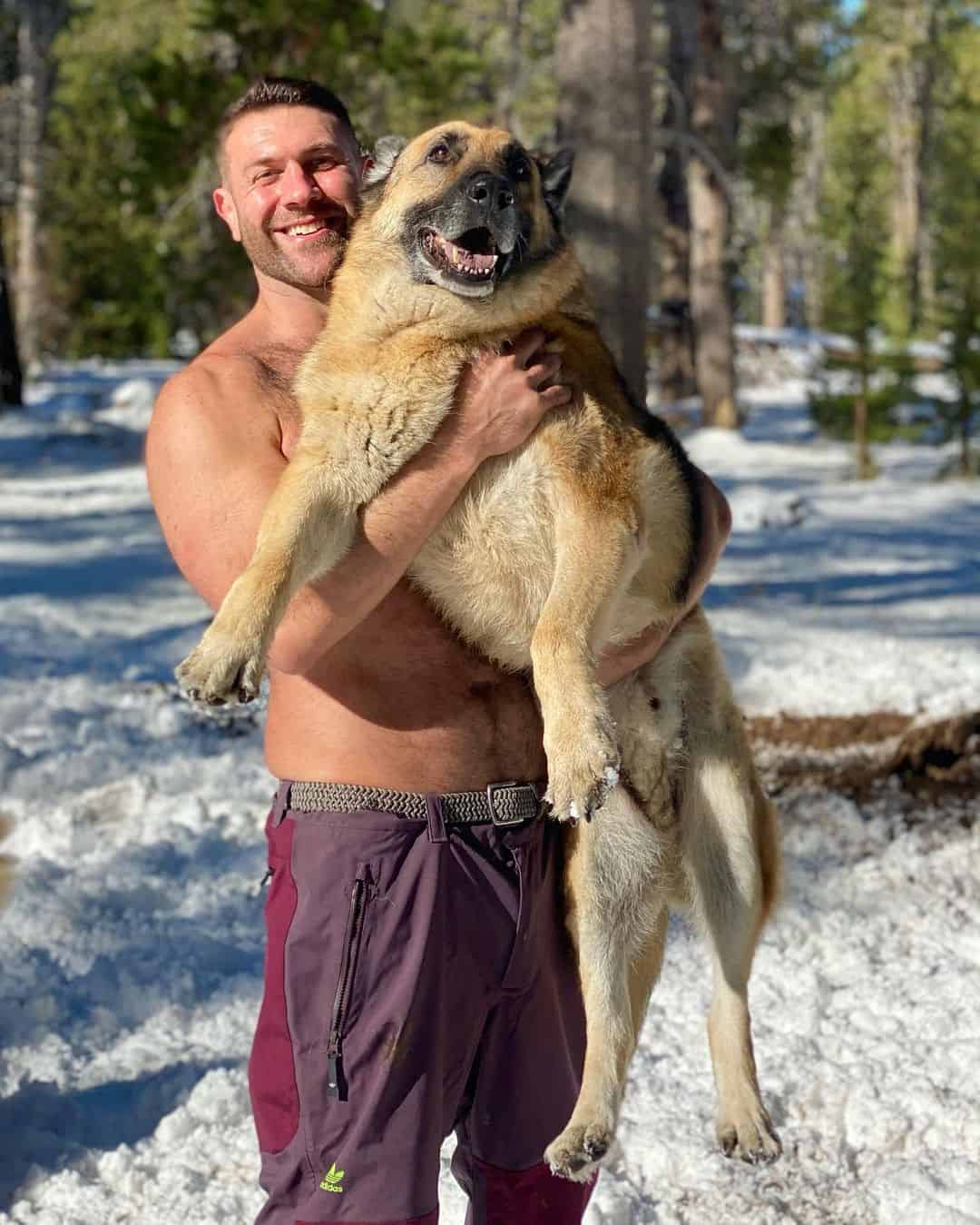 cute photo of tony and his owner