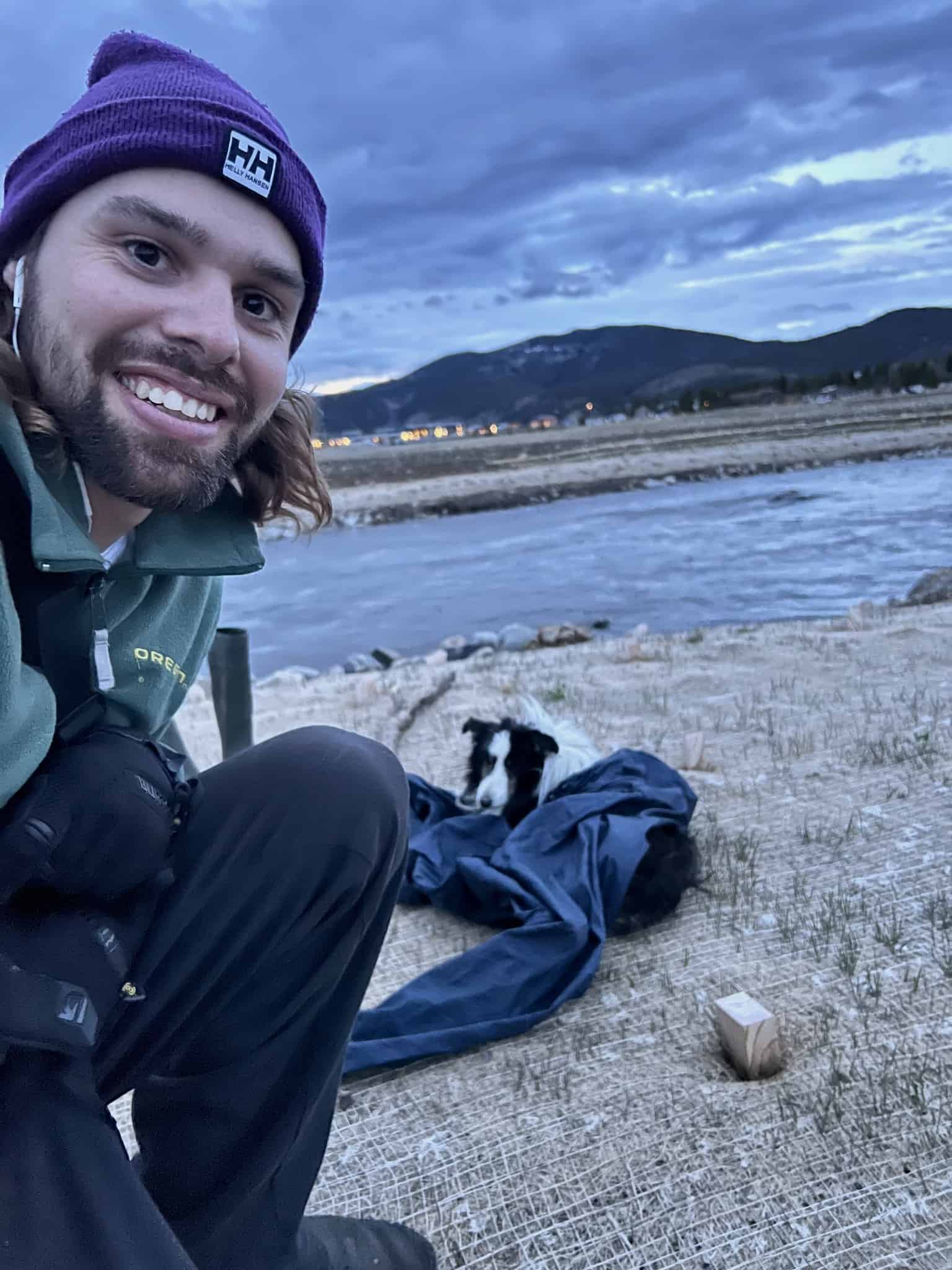 Man and stray dog