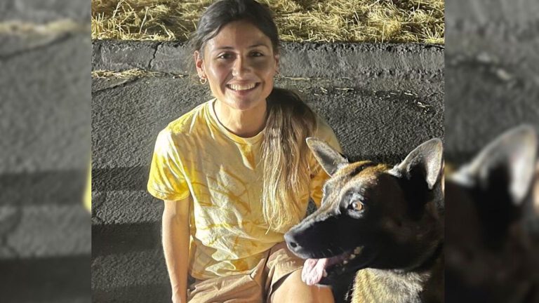 woman with k9 dog