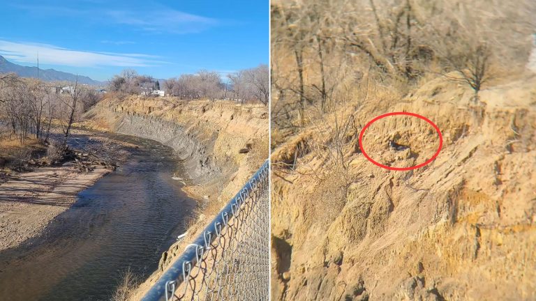 Man Saw A Little Speck Moving On A Cliff