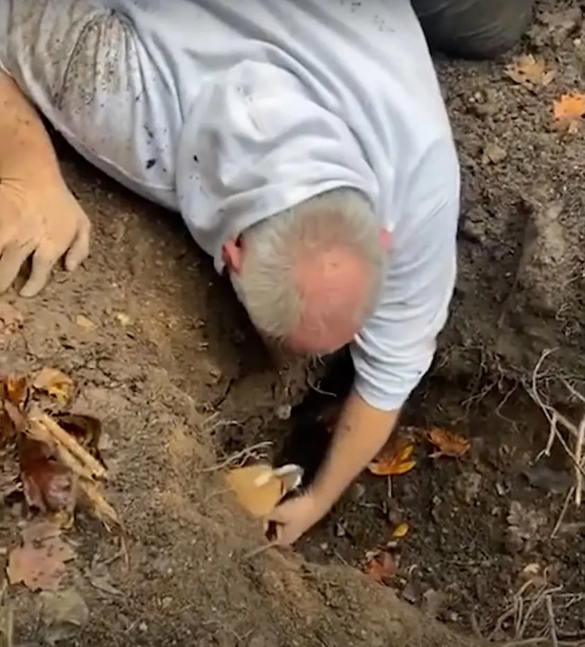 man lying on the ground