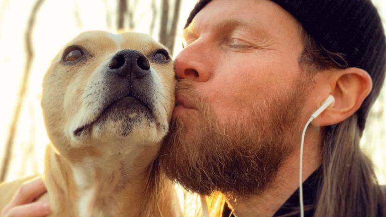 a man and an elderly dog developed an unbreakable bond